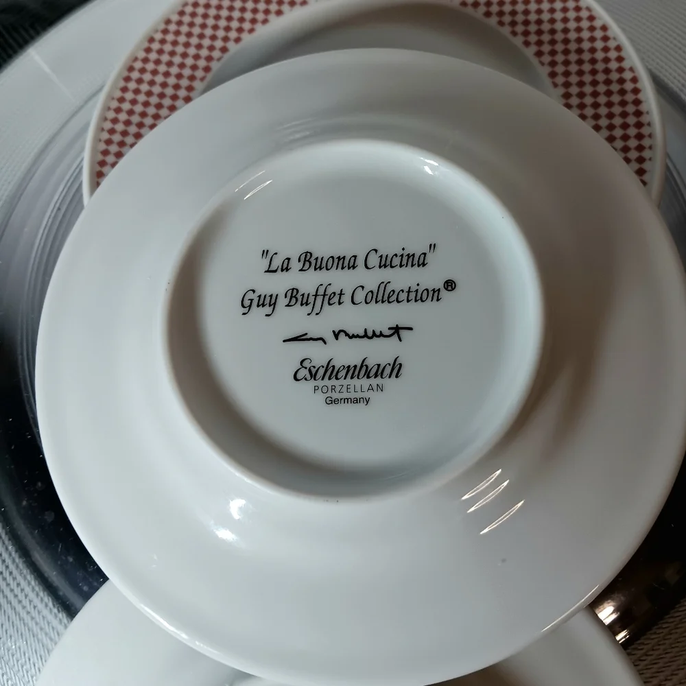 Guy Buffet Eschenbach Italian Kitchen Appetizer Plates Set of Four - Picture 4 of 4